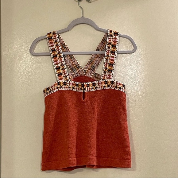 MADEWELL Embroidered Swing Sweater Tank in Rusted Rose - Picture 3 of 7